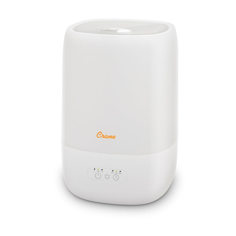White Top Fill Cool Mist Humidifier with Sleep Support Light