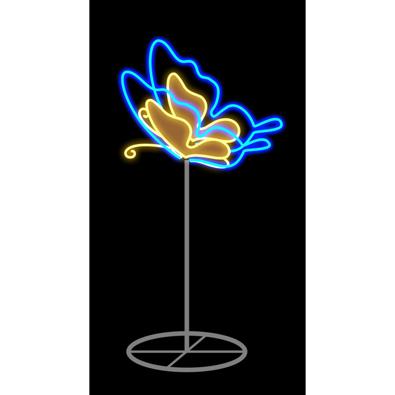 Papillon lumineux, Bleu/jaune