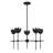 Wolfe 5 - Light Chandelier in Matte Black-1882074248