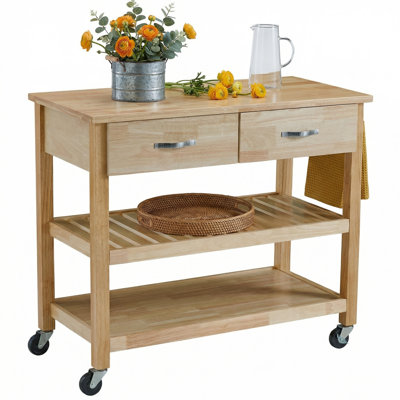 Cherise Kitchen Cart with Customizable Countertop