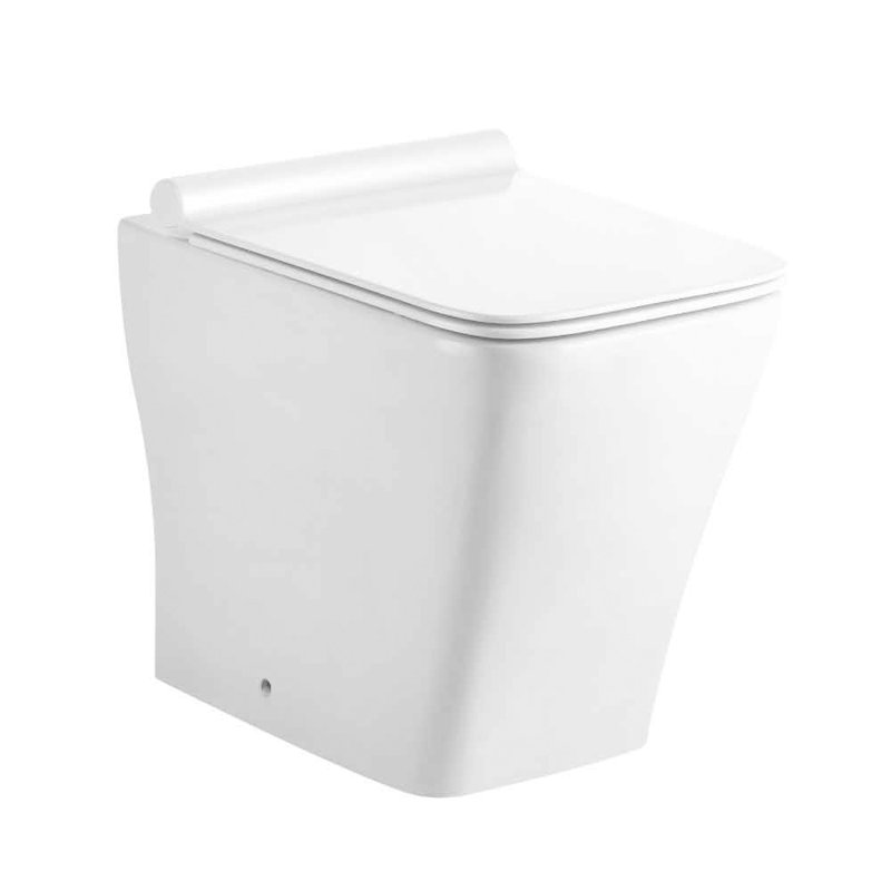 White Stone Calgary 4.5L LPF Square/Rectangular Floor Mounted Back To Wall Toilets (Seat Included)