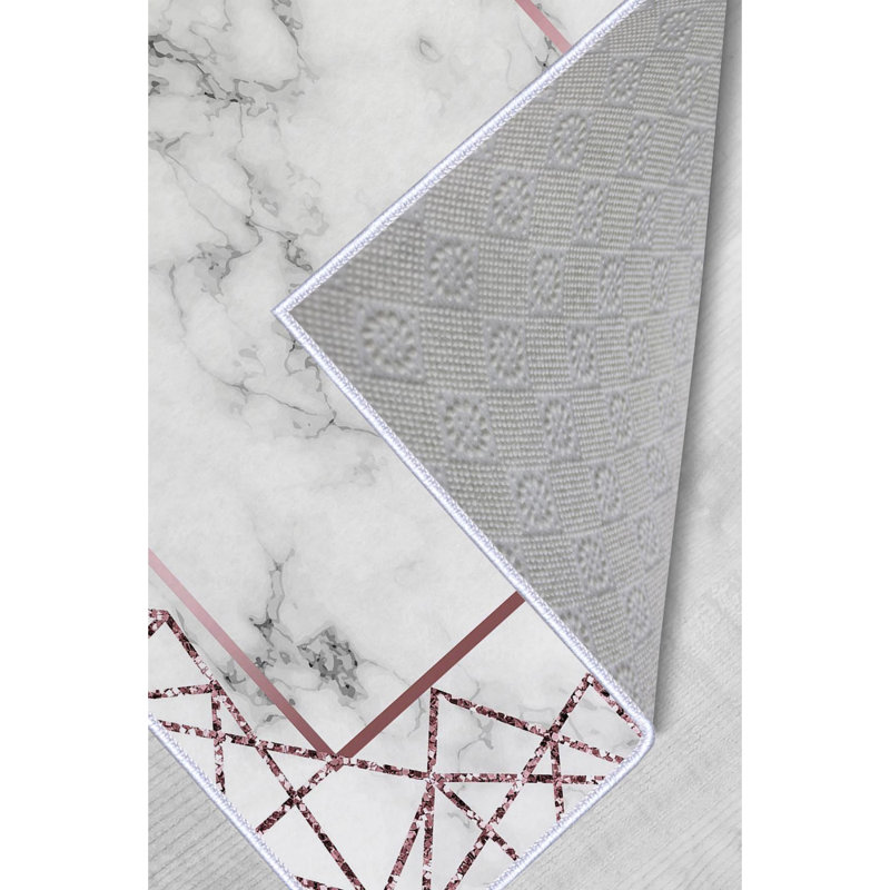 Tapis tissé de qualité supérieure, 5,9 x 9,2 pieds | 100% polyester, 650 g / m² | Pois antibactérien antidérapant en PVC, d'une hauteur de poils de 0,3 po | Lavable à la machine, impression numérique 3D | Parfait pour le salon et la chambre à coucher