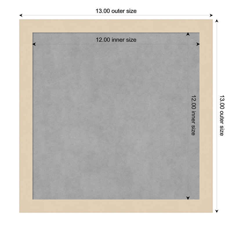 Tableau magnétique à cadre naturel Svelte, H 13 po x l 13 po