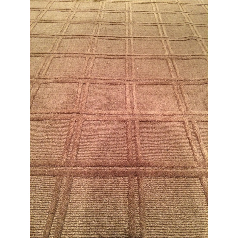 Tapis brun en laine noué à la main Modern