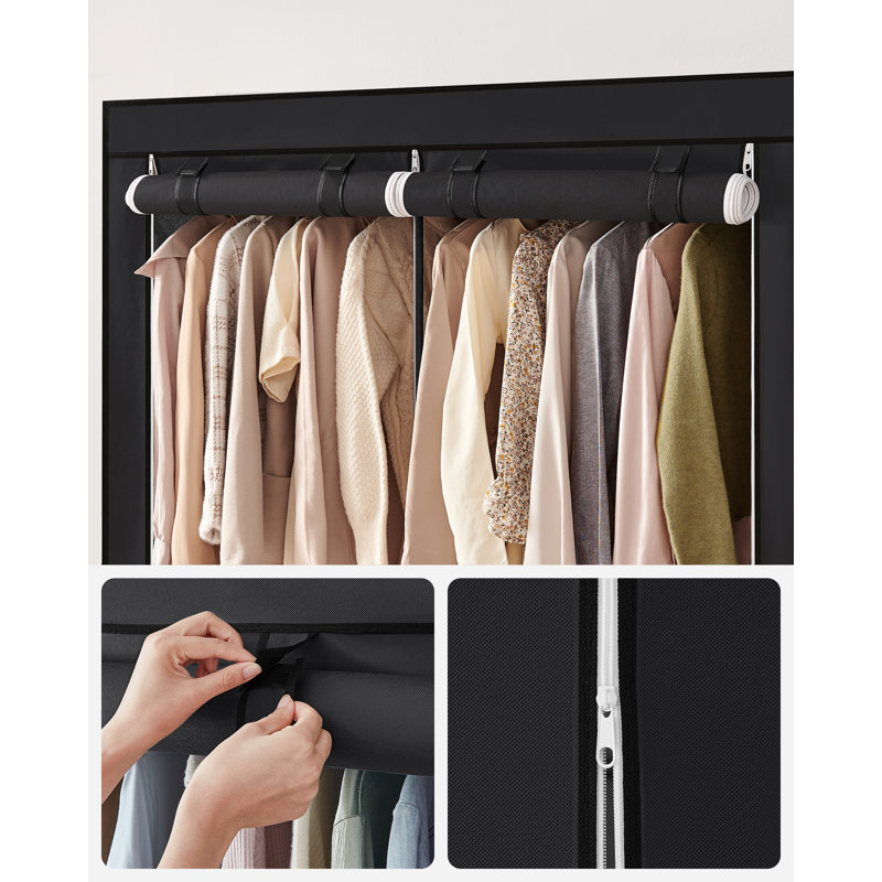 Illughi 140cm Portable Wardrobe, Black