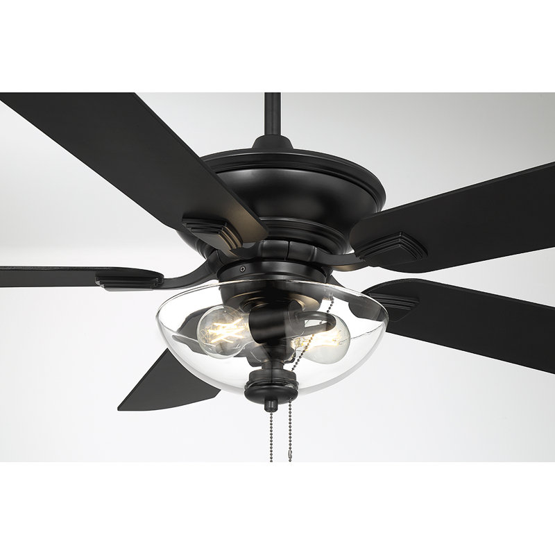 Cayman 52'' Ceiling Fan with Light Kit, Matte Black