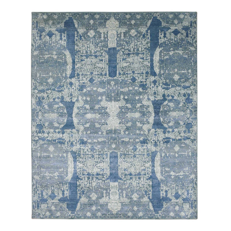 Seeya One-of-a-Kind Rectangle 7'10" X 10'0" New Age Area Rug in Blue