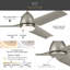 Ventilateur de plafond 3 pales 54 pouces avec télécommande-446379852