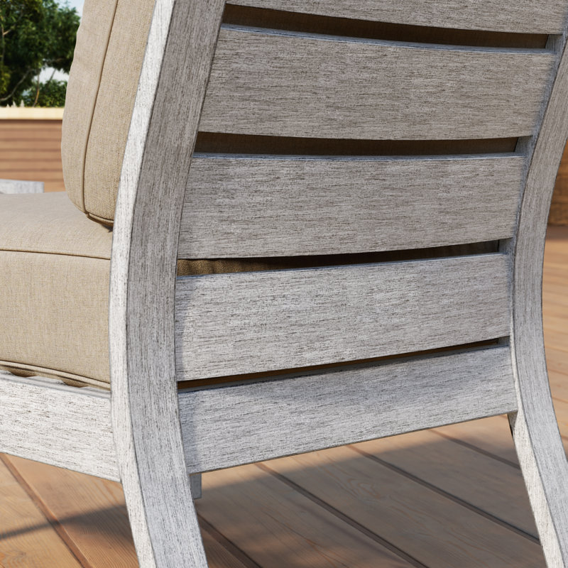 Fauteuil + repose-pieds Lanai - oléfine, Beige