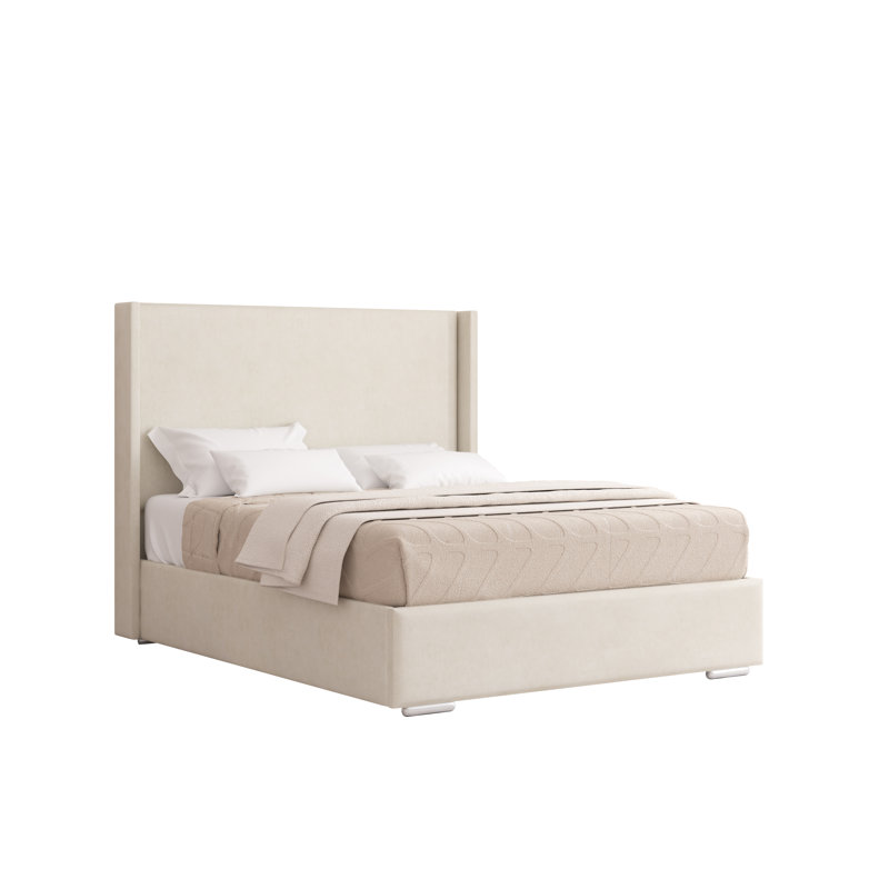 Chelby Upholstered Bed, Super King (6'), Cream