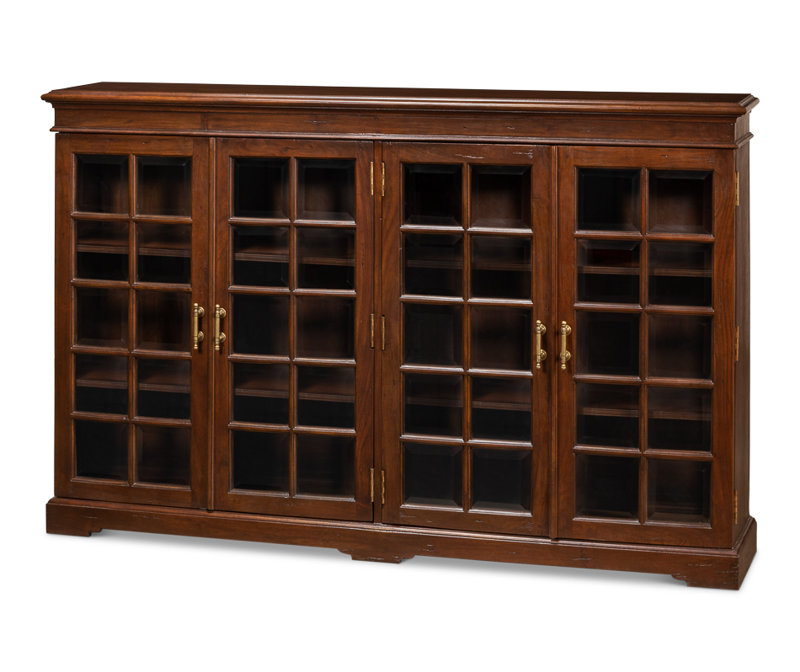Morgan Solid Wood Bookcase, Walnut/Dark Brown