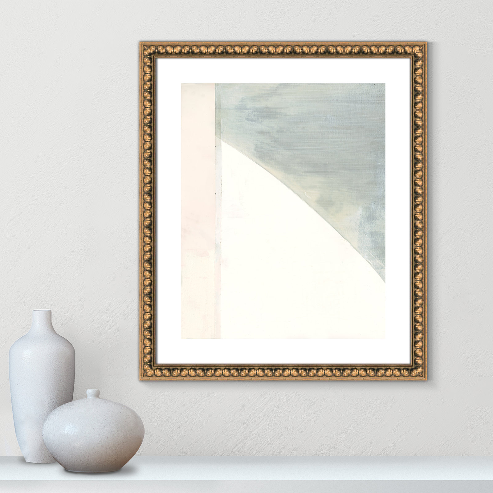 In Neutral I - Painting Print, Gold Bead Framed Paper, 25.5" H x 21.5" W x 1.13" D