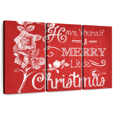 Chalkboard Merry Christmas Red