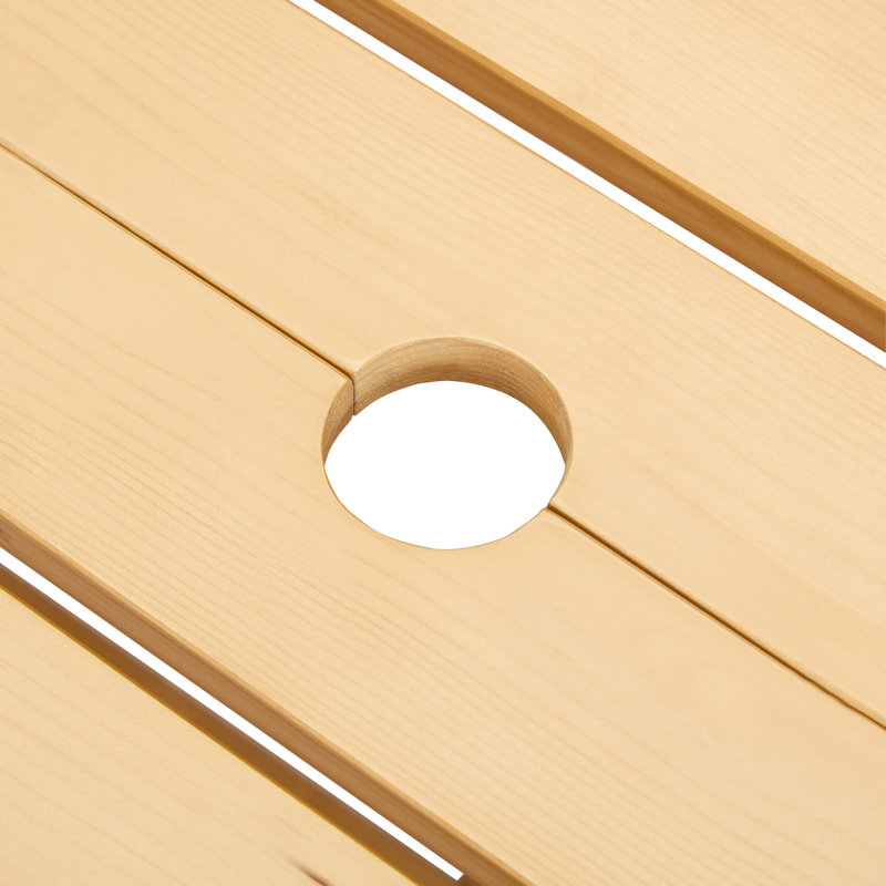 Ensemble de table d'extérieur Jagur pour 6 personnes 35,5 L, Naturel, 4
