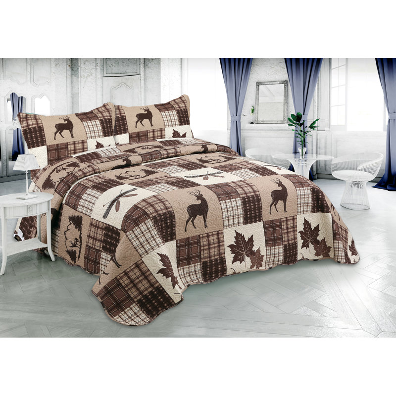 Ensemble de courtepointe 3 pièces Marina Soft Home Marina, Courtepointe pour lit grand + deux taies décorati