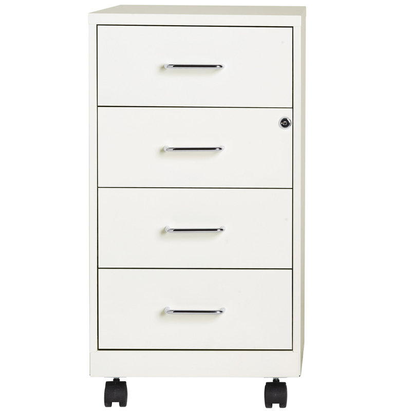 Soho Mobile 4 -Drawer Storage File Cabinet, White