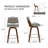 Modern 26" Swivel Leather Counter Stool Upholstered Seat With Sturdy Wood Frame-245914482