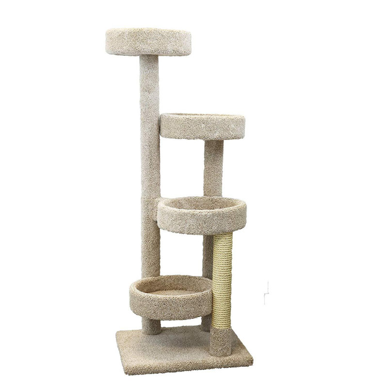 Solid Wood Large Cat Playground, Beige