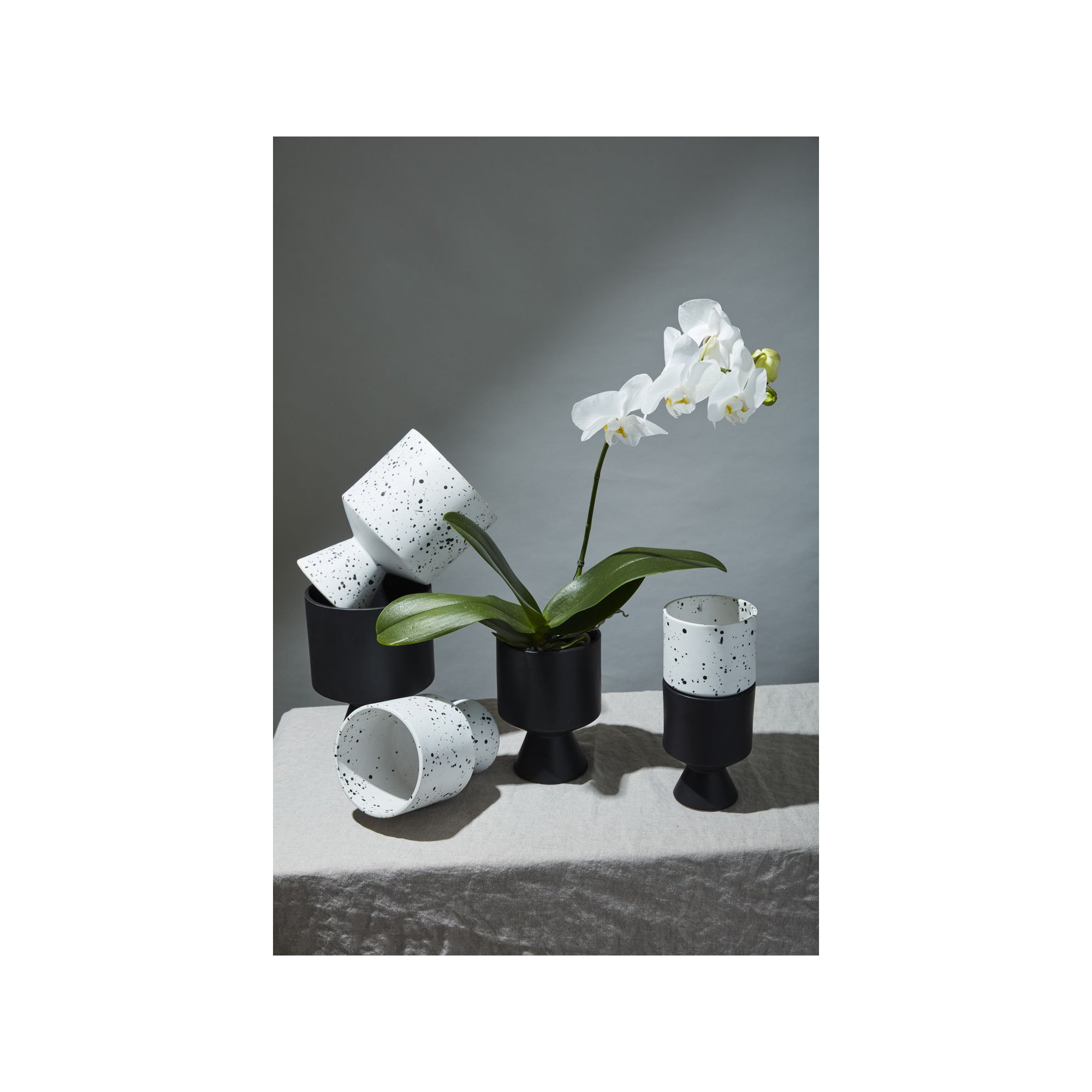 Waters Handmade Ceramic Pot Planter, 6.25" H x 4.5" W x 4.5" D