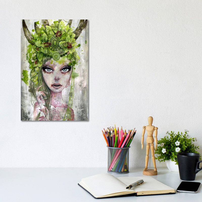 Summer's Crown by Megan Majewski - Wrapped Canvas Painting, 20.32 cm H x 30.48 cm W
