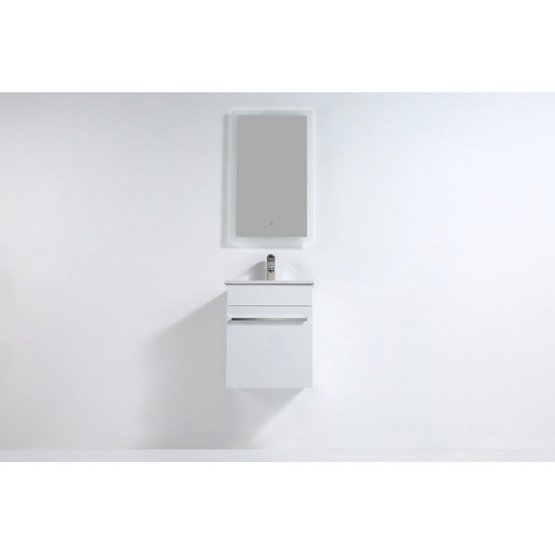 Ensemble de meuble-lavabo simple 17 po mural
