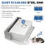  Évier de cuisine à tablier frontal en acier inoxydable de calibre 16 avec tablier frontal L 30 po x l 22 po avec accessoires-121235970