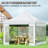 10 Ft. W x 10 Ft. D Metal Party Tent Canopy-88470817