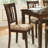 5Pc Transitional Style Dining Furniture Set Table And 4X Side Chairs Fabric Upholstered Seat Espresso Finish Wood (Dining Set)