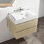 Meuble-lavabo mural 30 po avec lavabo en résine, 2 tiroirs à fermeture en douceur, ensemble KD-831741442-831741440