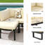 Ensemble de salon de patio avec coussins beige-1181207485