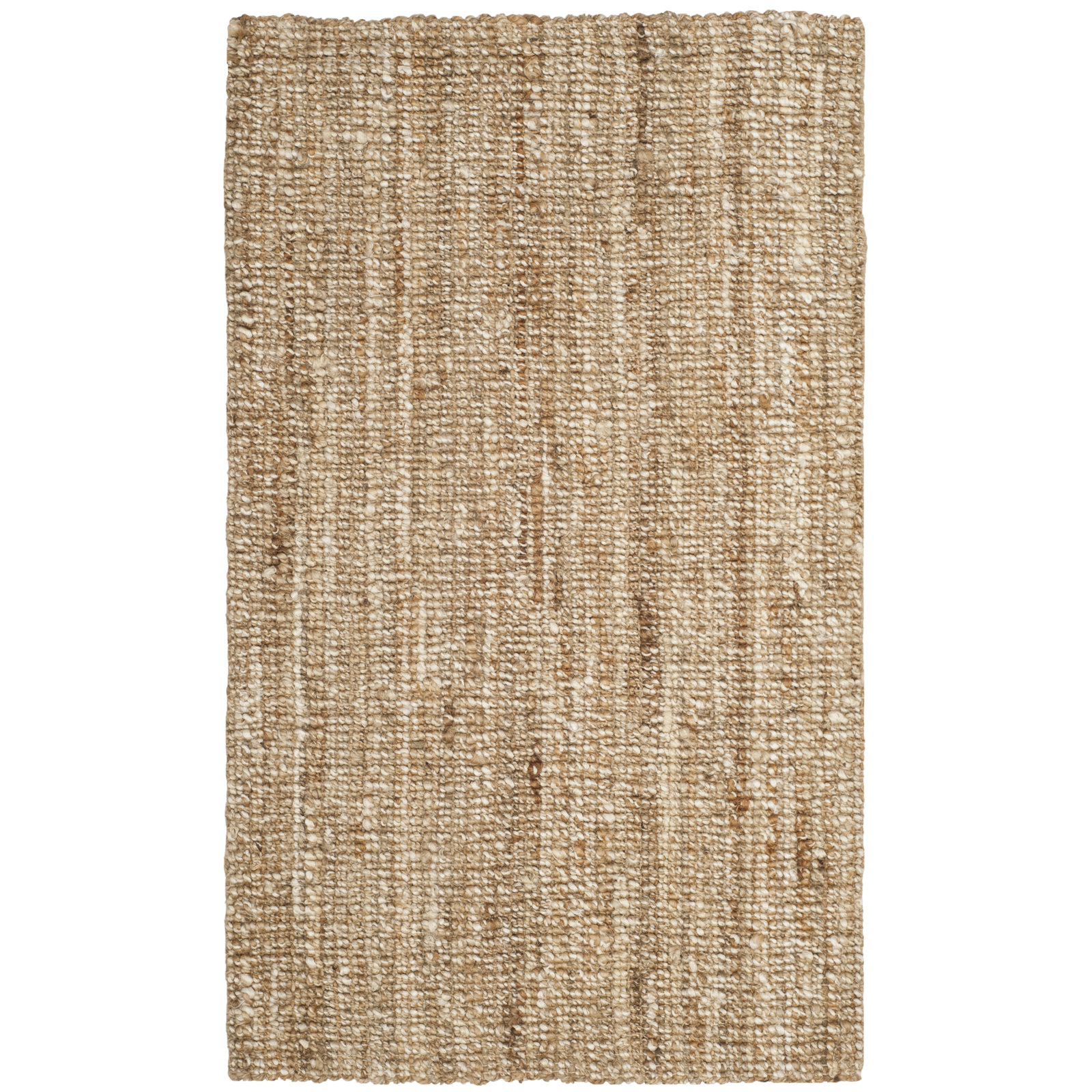 Alda Natural Ivory Hand-Woven Jute Rug, Rectangle 3' x 5'