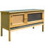 Cage à lapin en bois avec toit imperméable, couleur jaune, 46,49 po X 17,53 25,24 po pour toit d'asphalte pour lapins et base surélevée