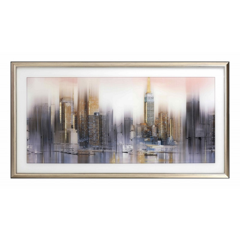Paysage urbain - Reproduction d'art sur toile encadrée