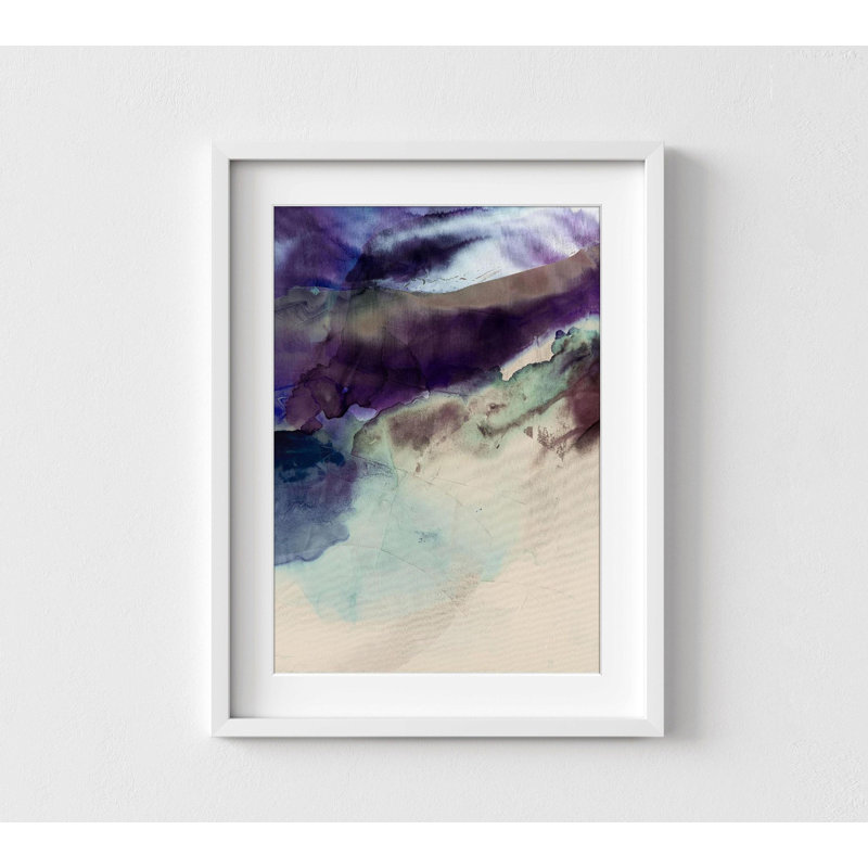 «Purple Wunderlust II» par Sisa Jasper, reproduction d'aquarelle abstraite violette, affiche d'art moderne pour salle de bain d'invité