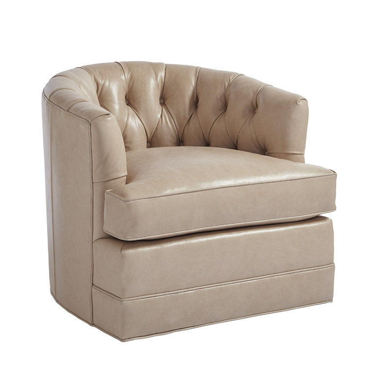 Fauteuil pivotant en cuir Cliffhaven