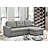 Convertible L-Shaped Sectional Sleeper Sofa Bed-242213134