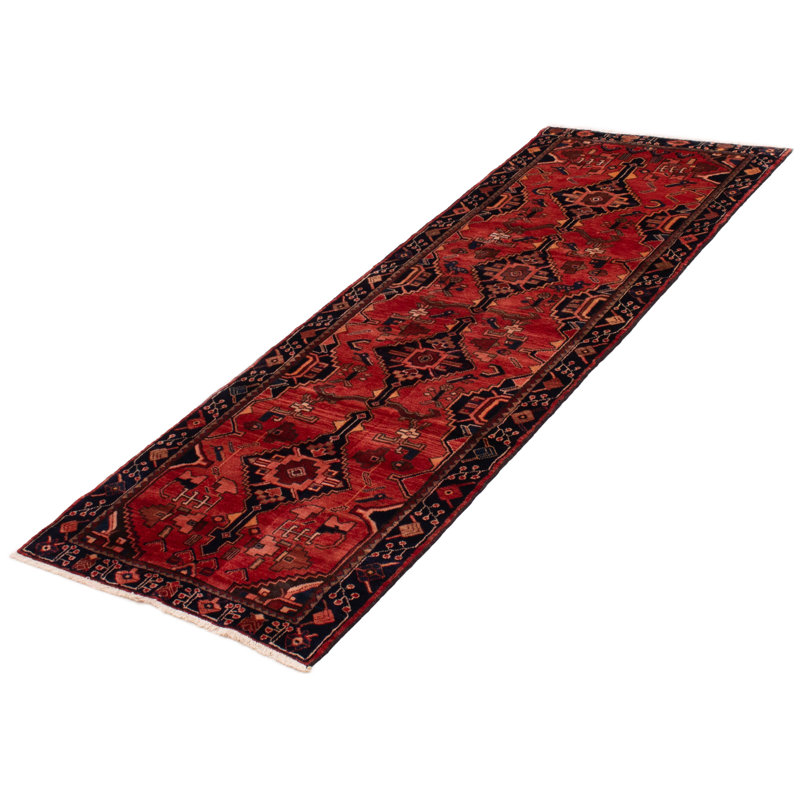 Tapis de couloir unique en laine noué à la main 3 pi 5 po x 9 pi 9 po nouvel âge Jesselee