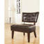 Fauteuil d'appoint capitonné en cuir avec sièges surdimensionnés Roundhill Furniture