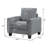 Upholstered Rolled Arm Accent Chair Grey
