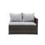 Ensemble de 7 chaises modulaires d'extérieur avec coussins gris et patio facile à assembler