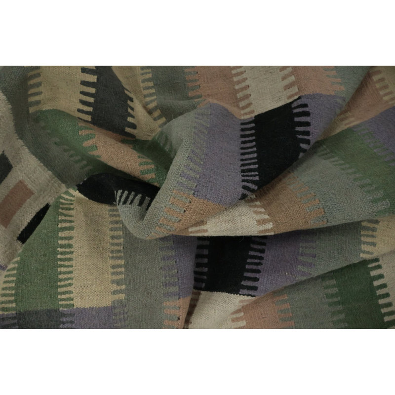 Geometric Kilim Square Wool Area Rug 10x10