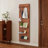 Wall Mounted Full Length Mirror, Full Body Mirror With Shelf, Full Body Mirror With Hook Wall Mounted Mirror With Multifunctional Design Panel, Bedroom/Living Room/Entrance Walnut (47.6*15.7In)-563048415