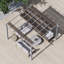 Pergola en aluminium avec finition thermolaquée et toile réglable Florence-2060252058-2104910340