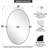  Tilting Oval Bathroom Vanity Wall Mirror | Adjustable Pivot Stainless Steel Frame-464012385-456353332