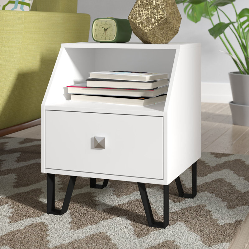 Merriwood End Table with Storage, White