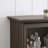 4-Tier Glass Display Cabinet with Flip-Up Glass Doors-379682769