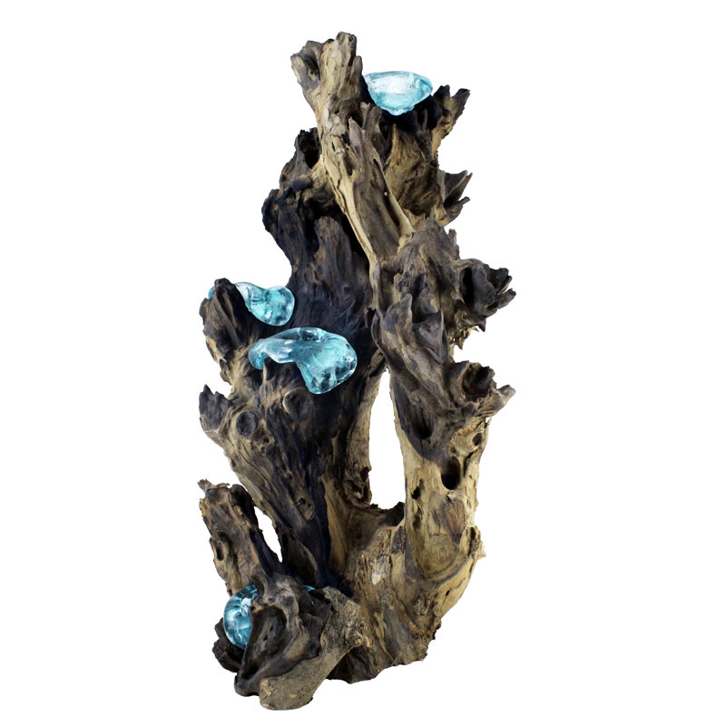 Porte-votive en verre fondu debout