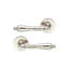Hammered Hazel Lever on Rose Polished Nickel