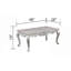 Table basse de style traditionnel en bois avec finition argentée