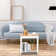 Guzi Simple And Irregular Sofa Table Light Walnut Colour White